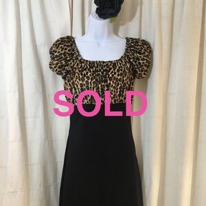 Mode Merr Midi Leopard Wiggle Dress